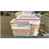 Image 3 : PALLET OF ASSORTED TILE, VINYL FLOORING, CEILING TILES & STEEL FITTINGS