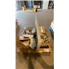 Image 1 : ASSORTED PLUMBING FITTINGS, PLASTIC FOLDING TABLE & METAL PANELS