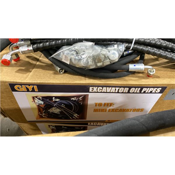 GIYI INDUSTRIAL MINI EXCAVATOR ASSORTED REPLACEMENT HYDRAULIC LINES / CAPS