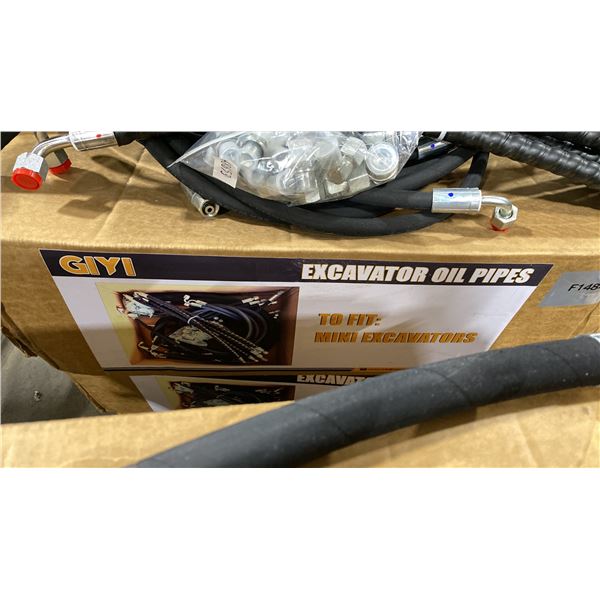 GIYI INDUSTRIAL MINI EXCAVATOR ASSORTED REPLACEMENT HYDRAULIC LINES / CAPS