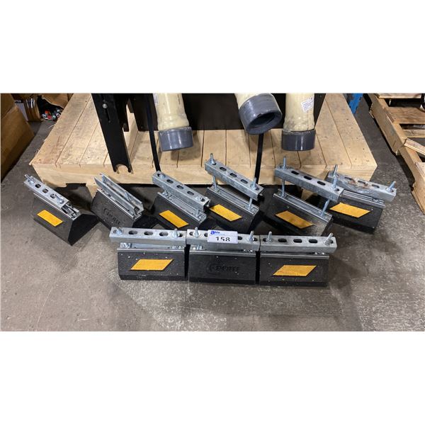 9 C-PORT COMMERCIAL 9 1/4" HEAVY DUTY RUBBER SAFETY BUMPERS *MUST TAKE ALL*