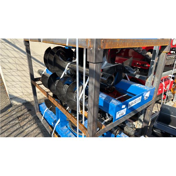 GIYI B-SM-LXZ  INDUSTRIAL HYDRAULIC 3PC SKID STEER AUGER ATTACHMENT SET