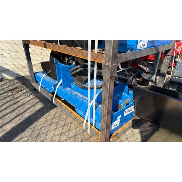 GIYI B-SM-LXZ  INDUSTRIAL HYDRAULIC 3PC SKID STEER AUGER ATTACHMENT SET