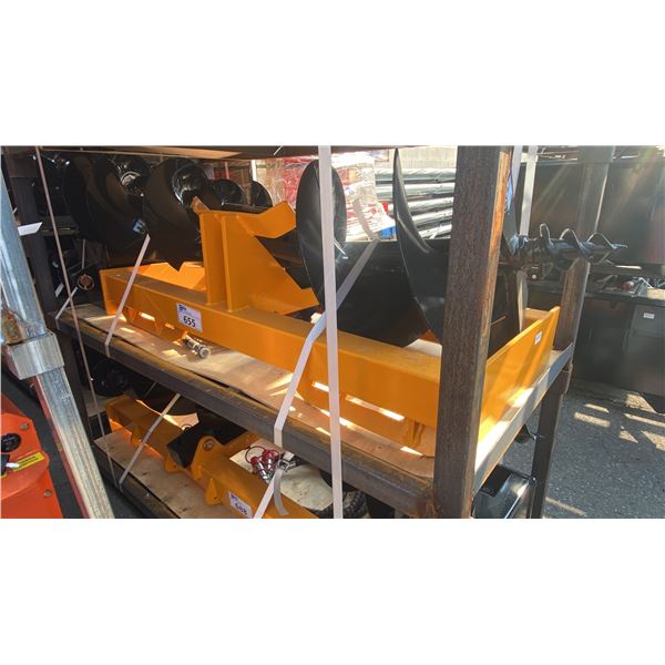 HEAVY DUTY INDUSTRIAL SKID STEER AUGER ATTACHMENT SET