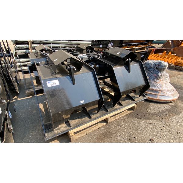 GIYI HWG60, 60" INDUSTRIAL HYDRAULIC SKID STEER HOLLOW WOOD GRABBER ATTACHMENT