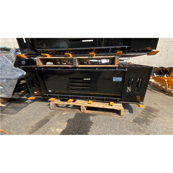 PAIR OF GIYI RB66 HEAVY DUTY 66" SKID STEER ROCK BUCKET ATTACHMENTS