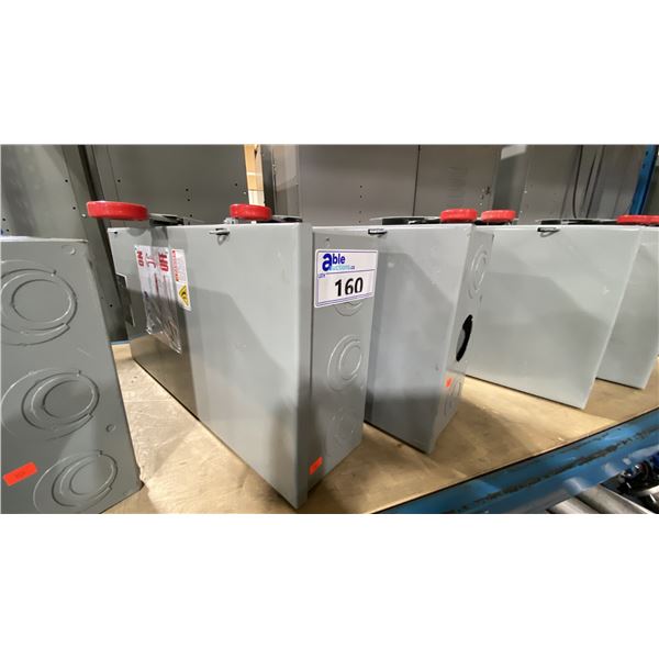 2 EATON HEAVY DUTY ELECTRIC INDUSTRIAL 100 AMP SAFETY SHUT-OFF SWITCHES