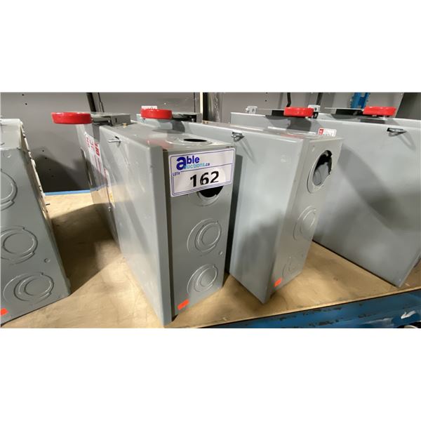 2 EATON HEAVY DUTY ELECTRIC INDUSTRIAL 100 AMP SAFETY SHUT-OFF SWITCHES