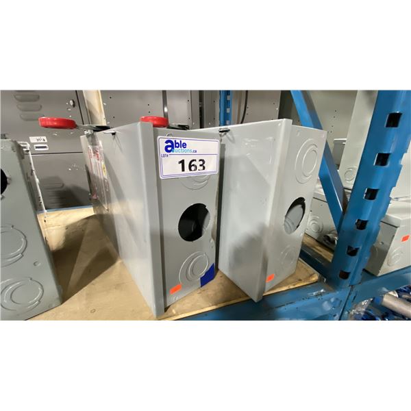 2 EATON HEAVY DUTY ELECTRIC INDUSTRIAL 100 AMP SAFETY SHUT-OFF SWITCHES