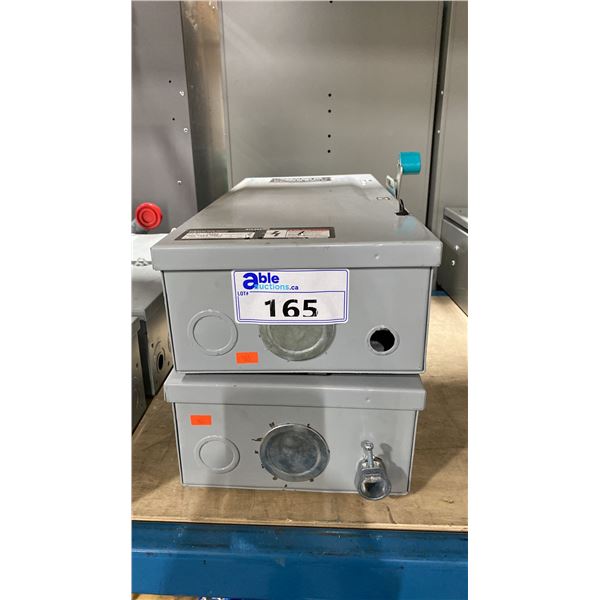 2 SIEMENS HEAVY DUTY ELECTRIC INDUSTRIAL 100 AMP SAFETY SHUT-OFF SWITCHES