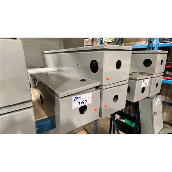 3 HAMMOND MANUFACTURING HEAVY DUTY ELECTRIC INDUSTRIAL 225 AMP JUNCTION BOXES