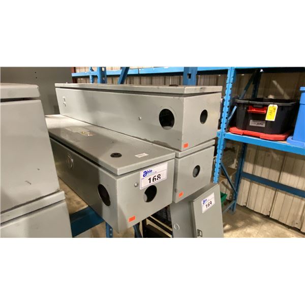 3 HAMMOND MANUFACTURING HEAVY DUTY ELECTRIC INDUSTRIAL 225 AMP JUNCTION BOXES