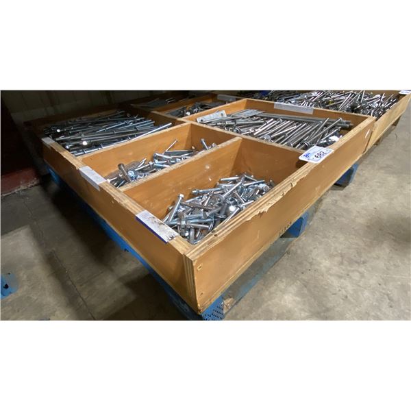 PALLET OF ASSORTED INDUSTRIAL READY ROD CONNECTERS, WASHERS & HARDWARE *MUST TAKE ALL*