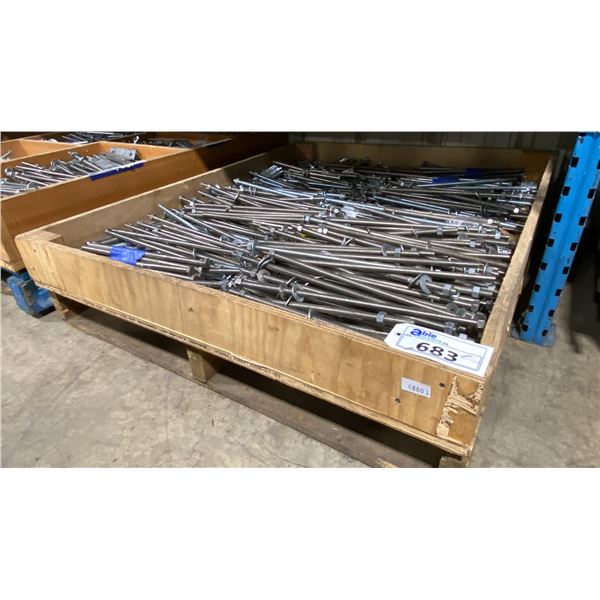 PALLET OF ASSORTED INDUSTRIAL READY ROD CONNECTERS, WASHERS & HARDWARE *MUST TAKE ALL*