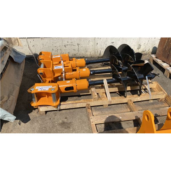 GIYI B-303TZLXZ HEAVY DUTY HYDRAULIC MINI EXCAVATOR AUGER ATTACHMENT *FITS CAT 303 EXCAVATORS*