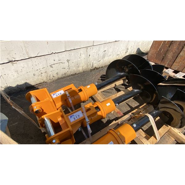 GIYI B-303TZLXZ HEAVY DUTY HYDRAULIC MINI EXCAVATOR AUGER ATTACHMENT *FITS CAT 303 EXCAVATORS*