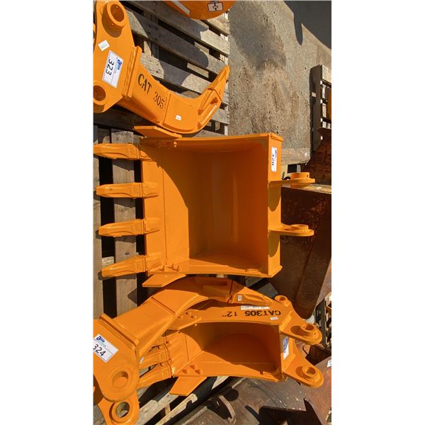 YELLOW HEAVY DUTY 24" MINI EXCAVATOR DIGGING BUCKET *FITS CAT 305 EXCAVATORS*