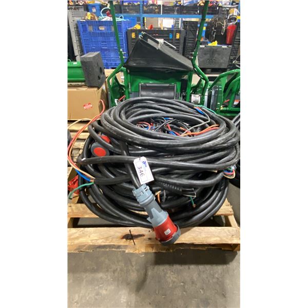PALLET OF HEAVY DUTY INDUSTRIAL POWER DISTRIBUTION CABLING