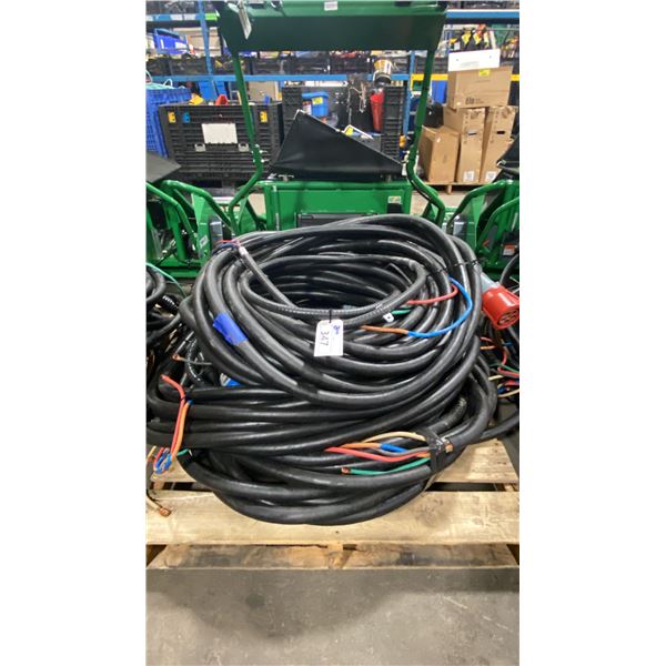 PALLET OF HEAVY DUTY INDUSTRIAL POWER DISTRIBUTION CABLING