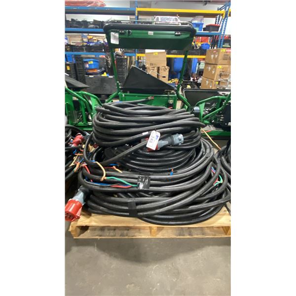 PALLET OF HEAVY DUTY INDUSTRIAL POWER DISTRIBUTION CABLING