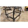 Image 1 : BLACK METAL 33"W X 44"L X 32"H PNEUMATIC TIRE INDUSTRIAL PANEL CART WITH REMOVABLE SIDES