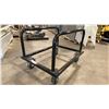 Image 1 : BLACK METAL 33"W X 44"L X 32"H PNEUMATIC TIRE INDUSTRIAL PANEL CART WITH REMOVABLE SIDES