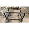Image 2 : BLACK METAL 33"W X 44"L X 32"H PNEUMATIC TIRE INDUSTRIAL PANEL CART WITH REMOVABLE SIDES
