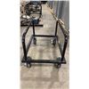 Image 3 : BLACK METAL 33"W X 44"L X 32"H PNEUMATIC TIRE INDUSTRIAL PANEL CART WITH REMOVABLE SIDES