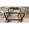Image 2 : BLACK METAL 33"W X 44"L X 32"H PNEUMATIC TIRE INDUSTRIAL PANEL CART WITH REMOVABLE SIDES
