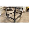 Image 1 : BLACK METAL 33"W X 44"L X 32"H PNEUMATIC TIRE INDUSTRIAL PANEL CART WITH REMOVABLE SIDES