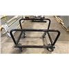 Image 2 : BLACK METAL 33"W X 44"L X 32"H PNEUMATIC TIRE INDUSTRIAL PANEL CART WITH REMOVABLE SIDES