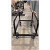 Image 3 : BLACK METAL 33"W X 44"L X 32"H PNEUMATIC TIRE INDUSTRIAL PANEL CART WITH REMOVABLE SIDES