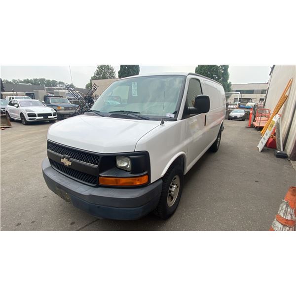 2009 CHEVROLET EXPRESS VAN, WHITE, VIN 1GCGG25C291177665,