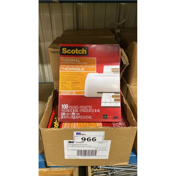 5 CASES OF 6 SCOTCH 100 POUCHES 5 MIL THERMAL LAMINATING POUCHES *MUST TAKE ALL*