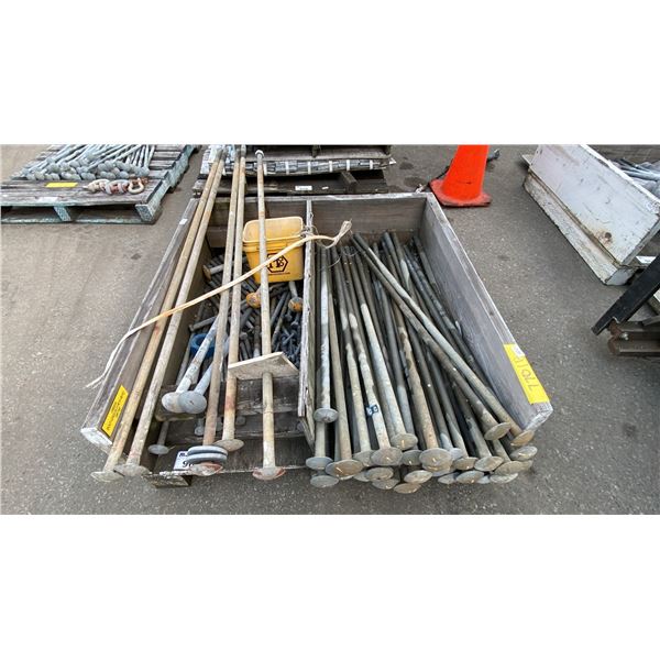 PALLET OF HEAVY DUTY GALVANIZED INDUSTRIAL CARRIAGE BOLTS & HARDWARE *MUST TAKE ALL ON PALLET*