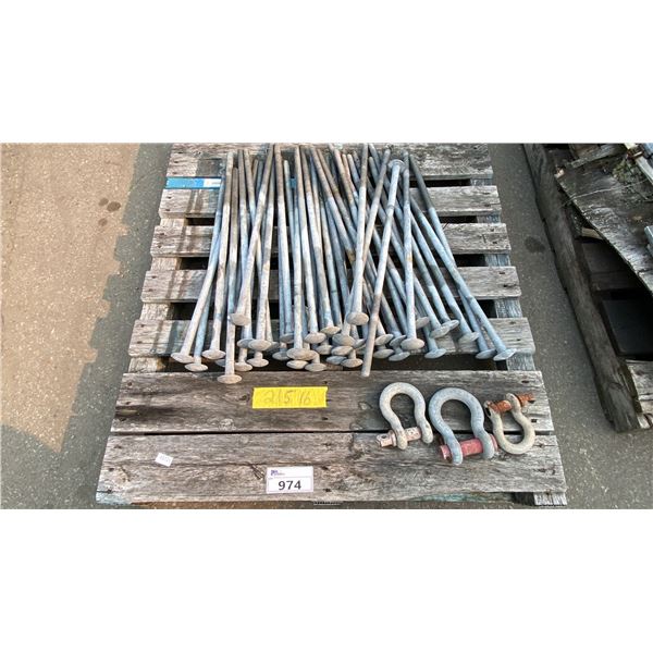PALLET OF HEAVY DUTY GALVANIZED INDUSTRIAL CARRIAGE BOLTS & HARDWARE *MUST TAKE ALL ON PALLET*