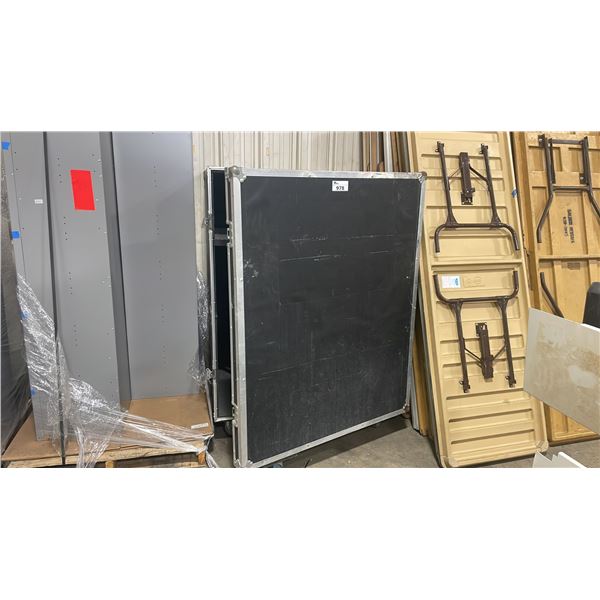 BLACK MOBILE 48"W X 45"D X 67"H PROFESSIONAL TRADE SHOW STORAGE ROAD CASE