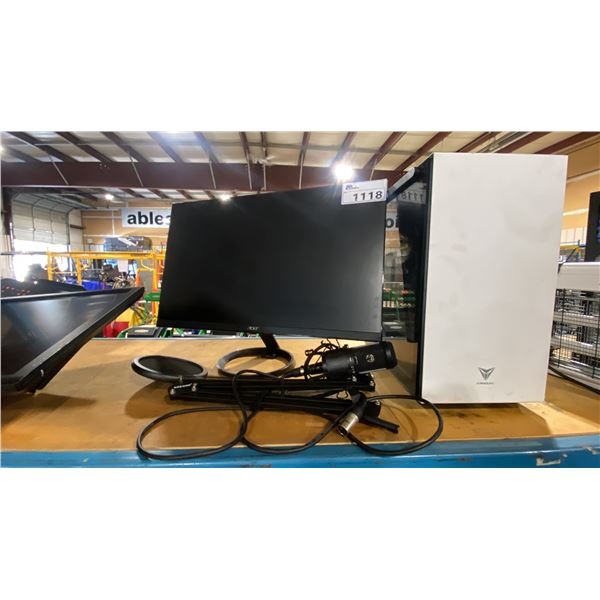 ACER R271 MONITOR, ARMOURY PC & NEEWER MICROPHONE