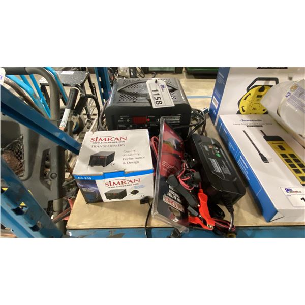 MOTOMASTER ELIMINATOR PORTABLE BATTERY CHARGER, ELIMINATOR PRECISION BATTERY CHARGER, SIMRAN STEP UP