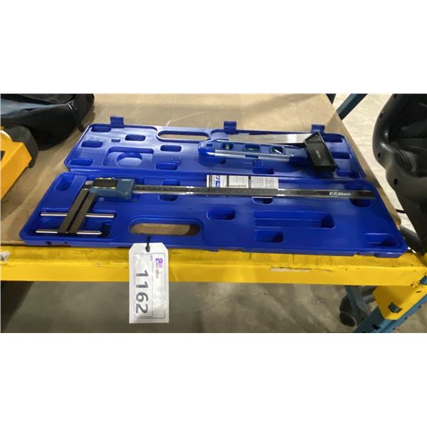 FOWLER EZ-DRUM DIGITAL BRAKE DRUM GAUGE IN HARD TRANSPORT CASE WITH SQUARE & LEVEL