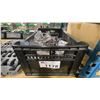 Image 1 : BLACK PLASTIC BIN OF ASSORTED INDUSTRIAL HAND TOOLS, ALLEN KEYS, BITS, WRENCHES, & SOCKETS *MUST