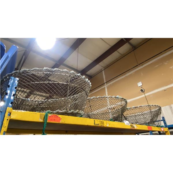 3 LARGE COMMERCIAL PRAWN TRAPS