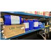 Image 1 : 8 RELIANCE BLUE PLASTIC WATER TRANSPORT JUGS, 2 IGLOO COOLERS WITH SHOVELS / CONTENTS, 2