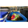 Image 2 : 8 RELIANCE BLUE PLASTIC WATER TRANSPORT JUGS, 2 IGLOO COOLERS WITH SHOVELS / CONTENTS, 2