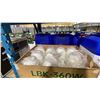 Image 4 : 8 RELIANCE BLUE PLASTIC WATER TRANSPORT JUGS, 2 IGLOO COOLERS WITH SHOVELS / CONTENTS, 2