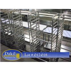 Aluminum 15 Pan Side Load Bakery Rack