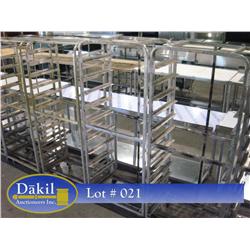 Aluminum 10 Pan Side Load Bakery Rack