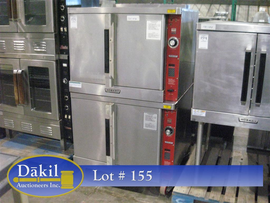 Hobart mod HGC40 Natural Gas Convection Ovens, Stacked & Castered (X2)