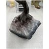 Image 3 : 6.2 X 6  INCH GREEN AVENTURINE BONSAI TREE WITH AMETHYST BASE