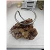 Image 7 : 4.6 INCH  HIGH GRADE CITRINE CANDLE HOLDER (HEATED AMETHYST)